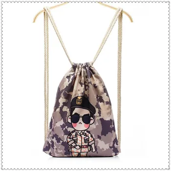 

1pcs/lot size 37x46cm High QUALITY Camouflage canvas drawstring backpack newest