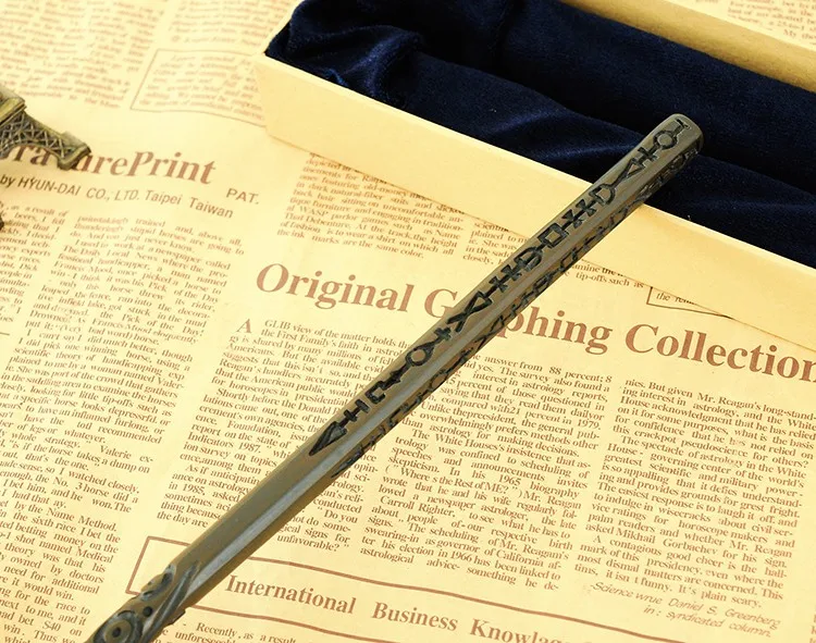 С железным сердечником новое качество люкс COS Sirius черная волшебная палочка Харри Поттера волшебные палочки с подарочной коробкой упаковка