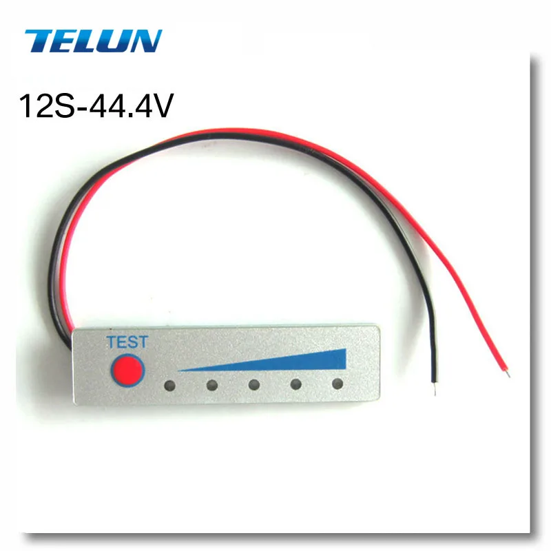 

2pcs 12 series 12S 44.4V lithium battery power display panel board LED battery indicator board