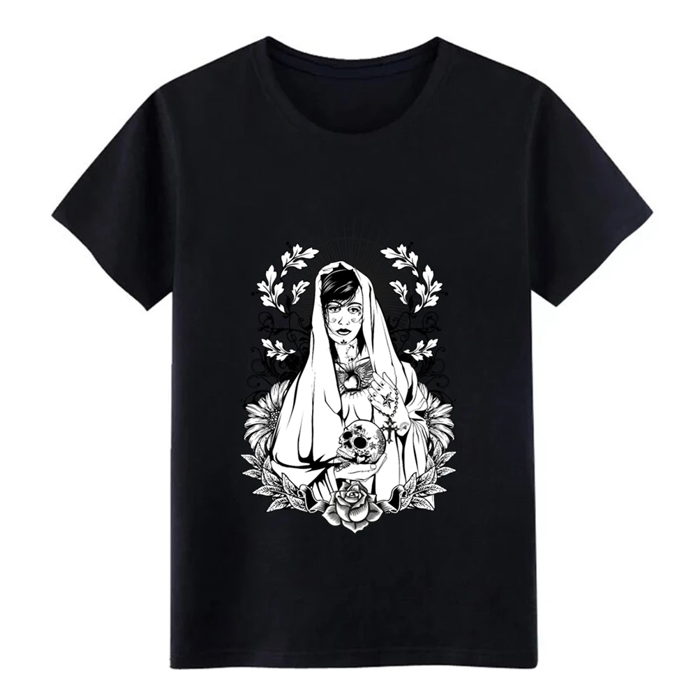 Men's Holy Maria t shirt Print cotton size S-3xl Basic Solid Interesting Comical Spring Trend | Мужская одежда
