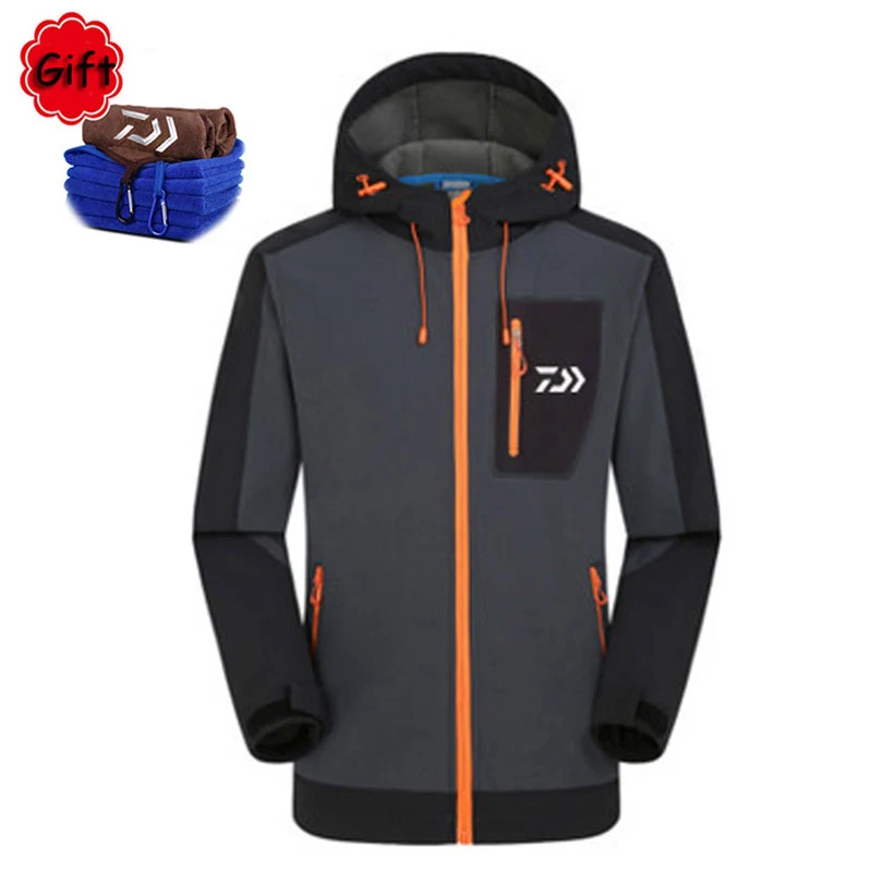 

Outdoor Fishing Clothing Men Keep Warm Spring Winter Waterproof Sunproof Fishing Coat Jersey Breathable with Free Gift Towel