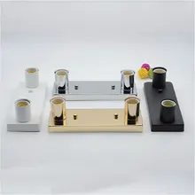 Прямоугольная полоса коробка Потолочная пластина Держатель Лампы 230 мм основание лампы для бара ресторана магазин одежды прохода освещение 2 шт