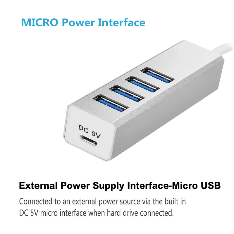Aluminum Multi Type C HUB USB C HUB USB 3 0 USB3 0 Splitter For Macbook 3