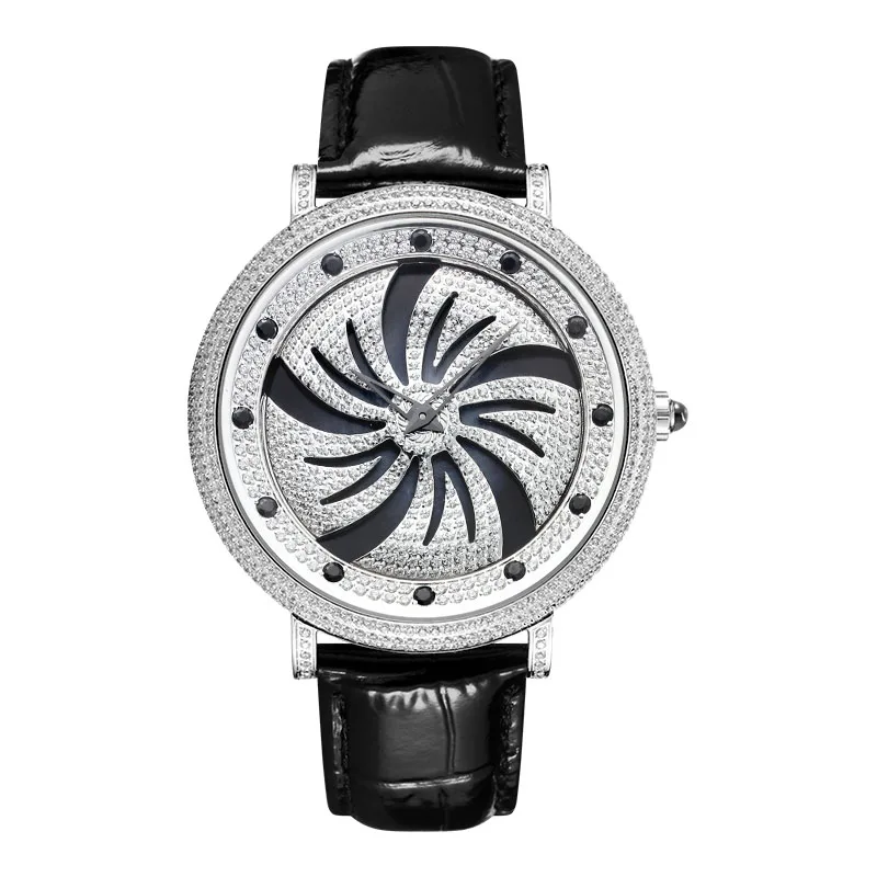 

When The Quartz Rotates, The Windmill Is Neutral. The star Is Full Of 5A Cut Zircon. The Large Dial Is For Men And Women.