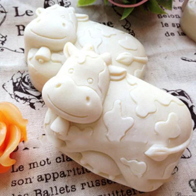 Buy New cute cow mold soap,candle molds,silica gel