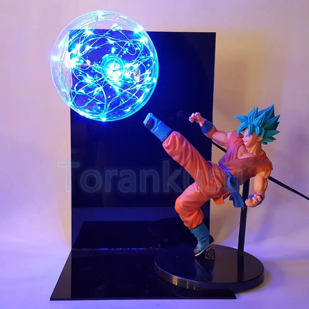 Dragon Ball Z Action Figure  God Goku Super Saiyan Led Lighting Display Toy Anime Dragon ball Son Goku Collectible Model DIY155