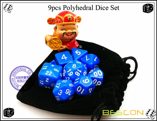 9pcs Polyhedral Dice Set-16