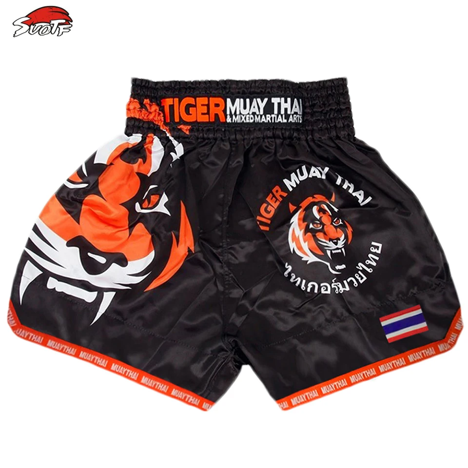SUOTF MMA Tiger Muay Thai boxing match Sanda тренировочные дышащие шорты thai одежда тайская для