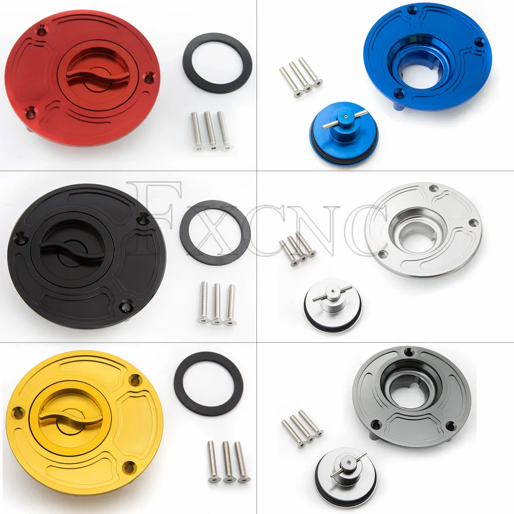 

CNC Aluminum Motorcycles Fuel Tank Cap Gas Cap Cover Keyless For Yamaha YZF600 R6 1998-2011 1998 1999 2000 2001 2002 2003 2004
