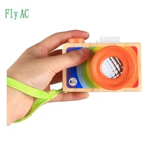 2 вида стилей Симпатичные деревянные Камера Игрушечные лошадки для детские, для малышей модные Костюмы аксессуар Игрушечные лошадки на день рождения Рождество праздничные подарки Калейдоскопы