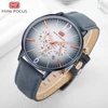 Reloj de cuarzo de negocios para hombre MINIFOCUS, reloj deportivo informal a la moda con correa de cuero para hombre, reloj Masculino de cuarzo ► Foto 3/6