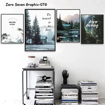 

Modern Home Decor Forest Snow Mountain Landscape Canvas Painting Posters And Prints Living Room Wall Art Pictures Home Murals