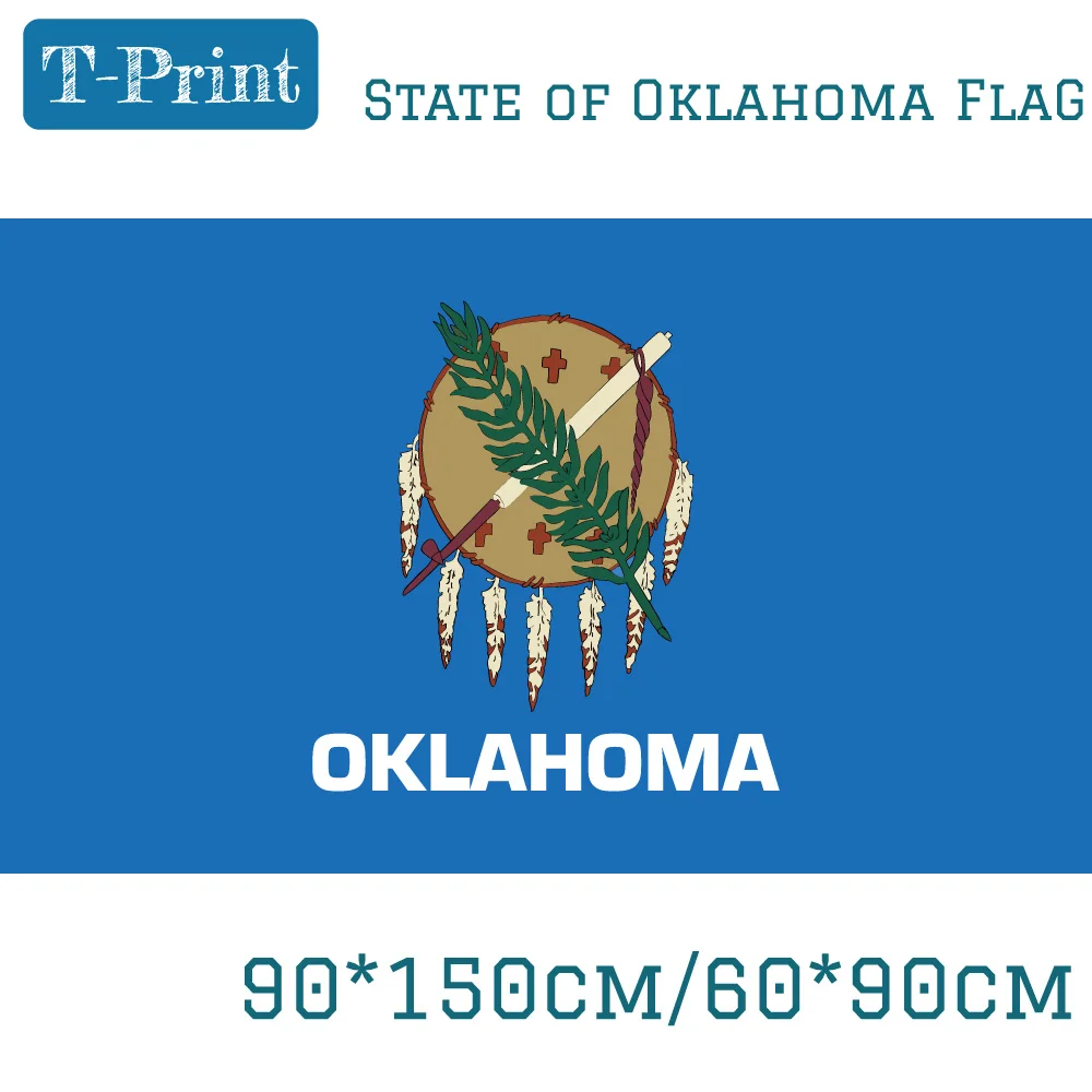 

90*150cm 60*90cm USA State of Oklahoma Flag 3x5 Feet American Polyester Banners