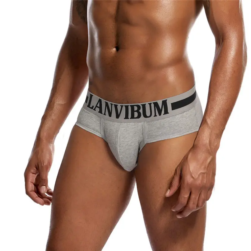 Comfortable Briefs Men Sexy Swimwear Underwear Letter Printed Boxer Briefs Shorts Bulge Pouch Underpants mens swim thong #2D27 (11)