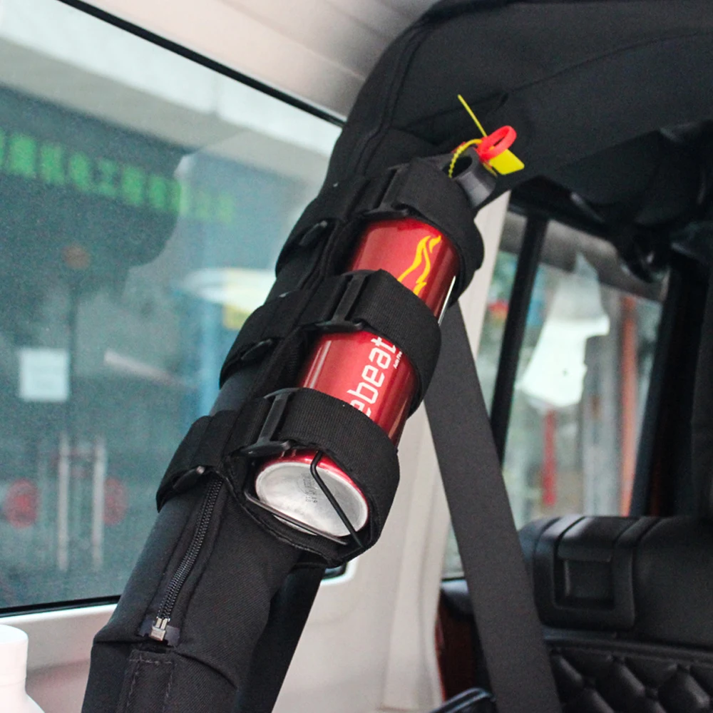Black Roll Bar Fire Extinguisher Holder Car Styling For Jeep Wrangler