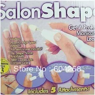 Free shipping 1Set/lot Salon Shaper Nail Shaper 5 in 1 Manicure