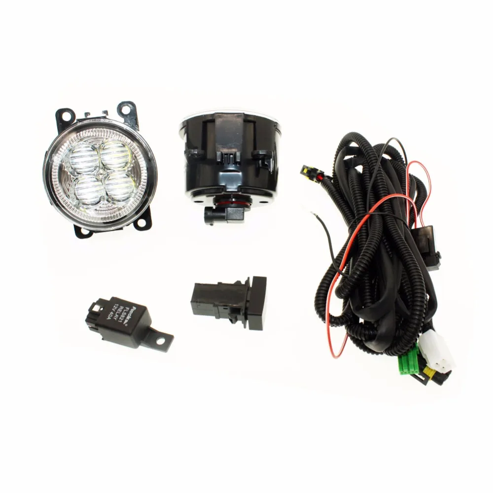 H11 Wiring Harness Sockets Wire Connector Switch + 2 Fog Lights DRL Front Bumper 5D Lens LED Lamp For Ford C Max / Fusion 13 14-in Car Light Assembly from ...