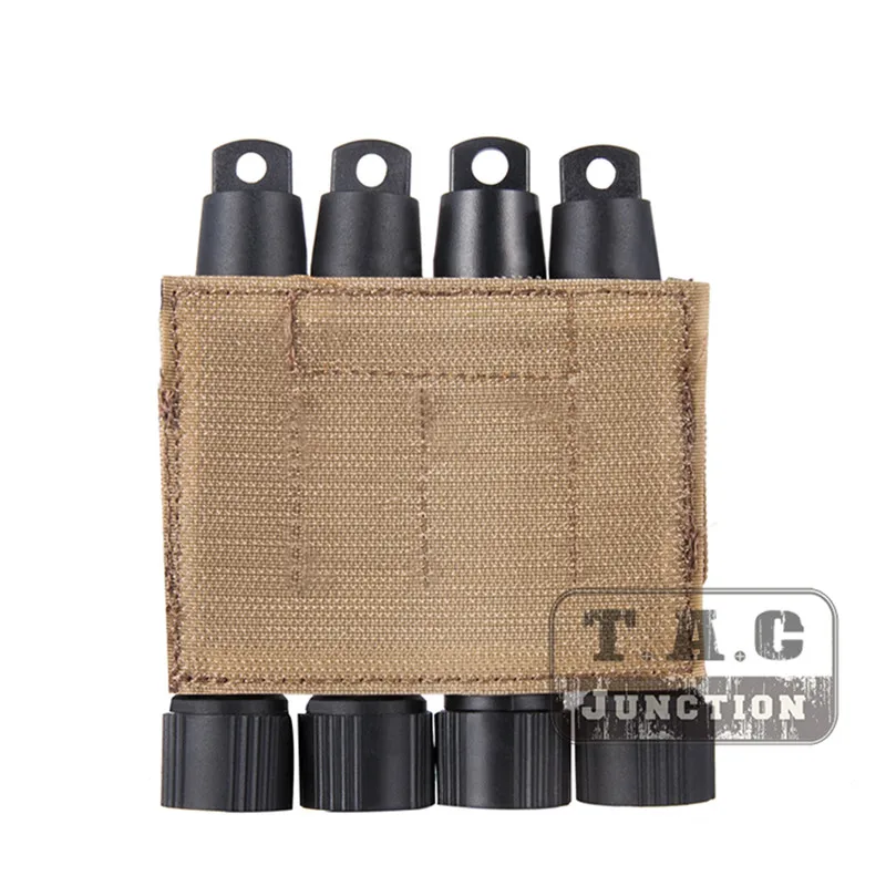 Emerson Tactical Military Glowing Light Stick Pouch EmersonGear Four Round Shell Pouch Case Holder Bag with Hook & Loop