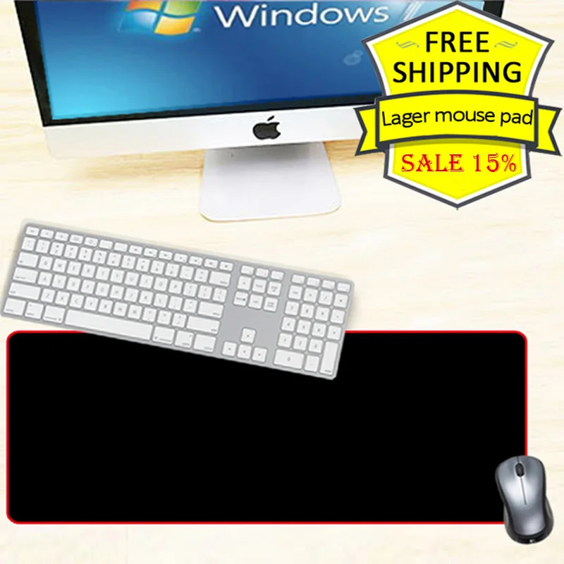 

600*300MM Pure black large mousepad Locking Edge non-slip Professional game Gaming Mouse Pad table mat pad mouse For PC Laptop