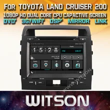 WITSON car dvd navigation gps for TOYOTA LAND CRUISER 200 New Technology+Capctive Screen+1080P+DSP+ SUPPORTS WiFi/3G/DVR