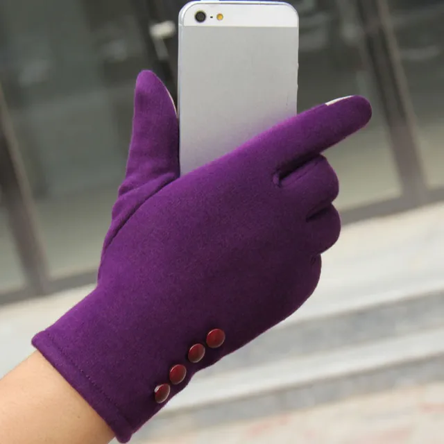 2017 Fashion Women Winter Gloves Female Ladies Girls Cotton Glove Outdoor Warm Full Finger Gloves YW -