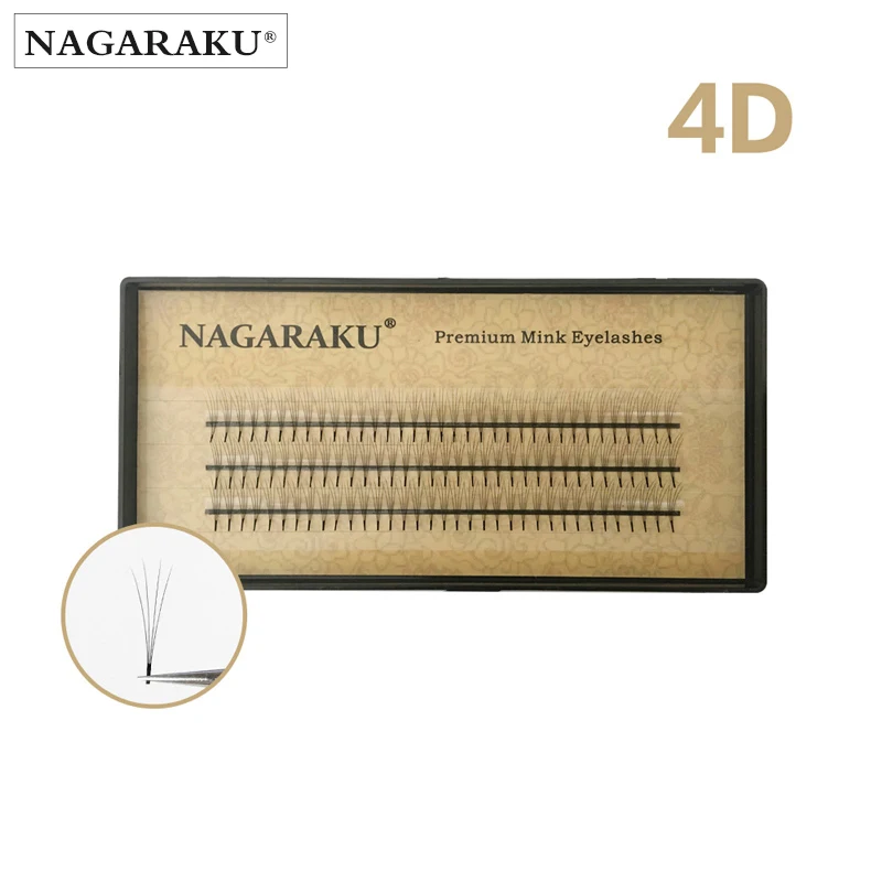 

NAGARAKU 4D volume eyelash make up eyelash extensions hand-made black faux mink premium eyelash premade fan eyelash application