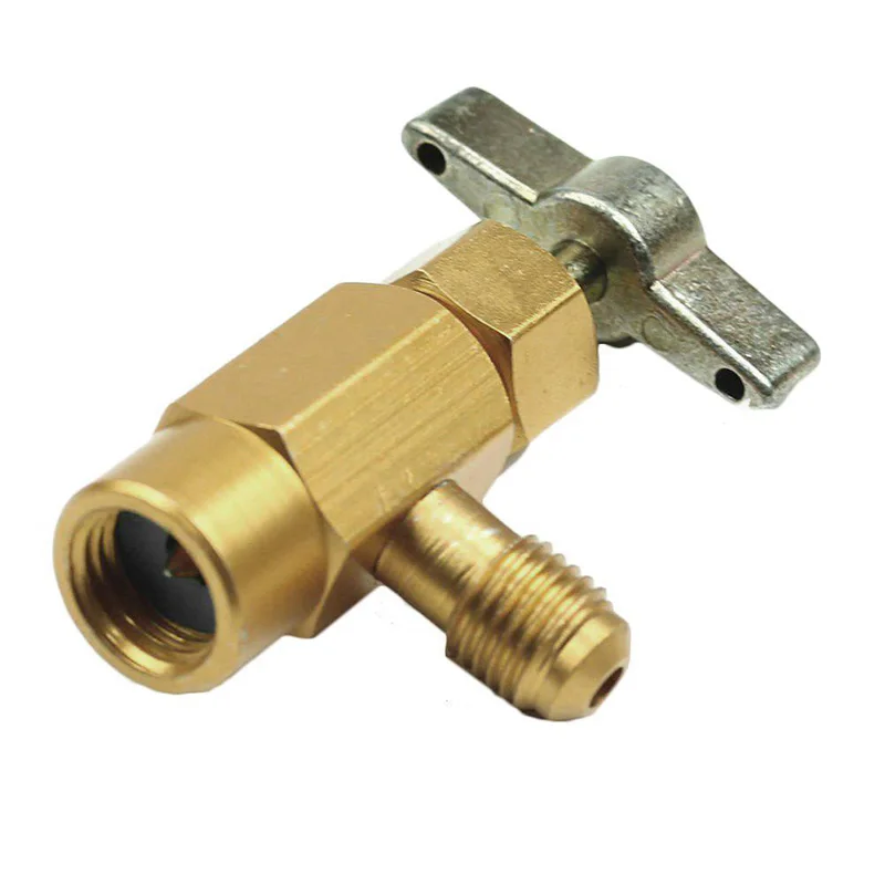 

Gold Car Air Conditioning R134a A/C Refrigerant Can Tap Valve Bottle Opener Tool