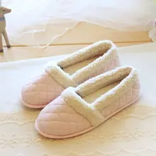 2016Winter Diamond Lattice Coral Fleece Home Warm Shoes For Winter Non-slip High Quality Korean Style
