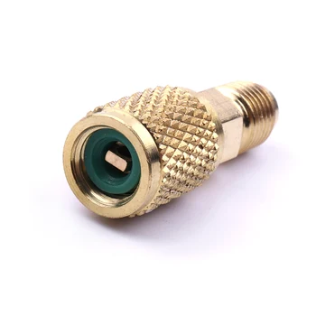 

1pc R12 R134A Male 1/4SAE to Female 1/4SAE Convert Adapter Connector Copper Plating Refrigeration Tool