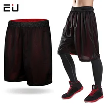 2017 New Double Side Basketball Shorts Men Loose Plus Size Quick Dry Breathable Sport Shorts Mens Running Training Gym Shorts