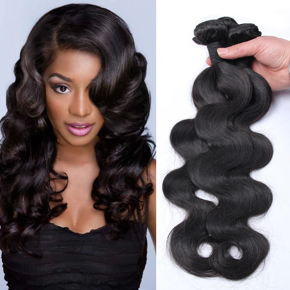 

Peruvian Virgin  Body Wave Hair  4 Bundles Unprocessed Peruvian Virgin Hair Weft  Natural color can be dyed and bleached