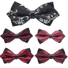 Новые модные галстуки жениха для мужчин Красочные плед галстук Мужской Брак бабочка свадебные бизнес