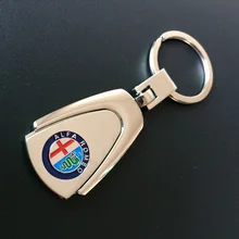 Автомобильный брелок металлический держатель для ключей логотип авто модные аксессуары для Лада Renault Alfa Romeo Opel Kalina Granta кольцо на цепочке