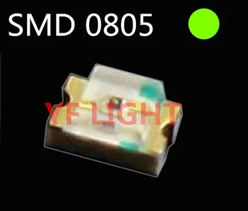 

Free shipping Green 0805 LED SMD light emitting diodes 568-575nm 2.0-2.5V(CE&Rosh)