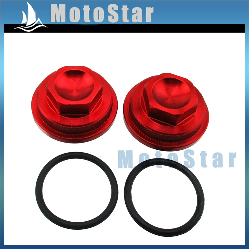 RedCNCAluminumEngineValveCapFor50cc70cc90cc110cc125ccATV