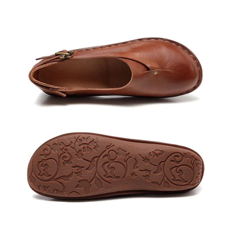Whensinger/Женская обувь на плоской подошве; лоферы из натуральной кожи; повседневная обувь на плоской подошве; удобная дышащая обувь для вождения с ремешком и пряжкой