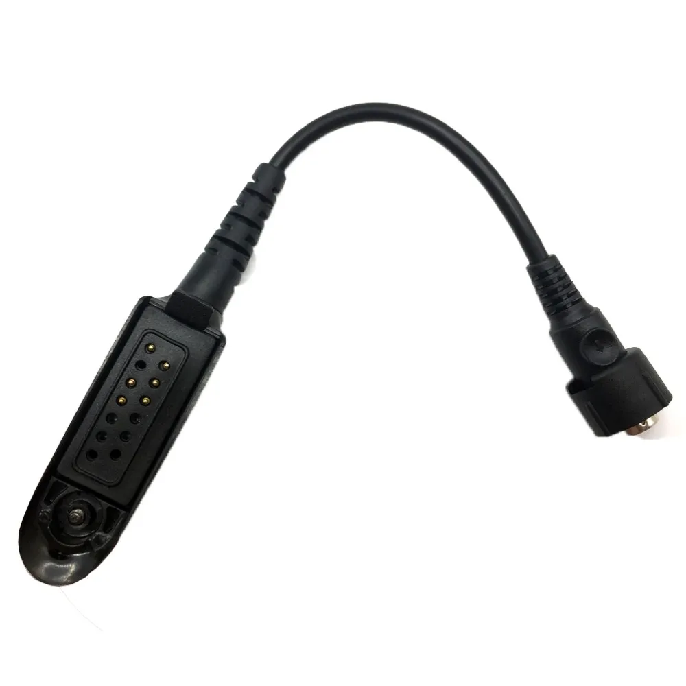 100% New MINI DIN Plug 6pin Connect Throat Vibration MIC for GP328 Two way Radio (1)