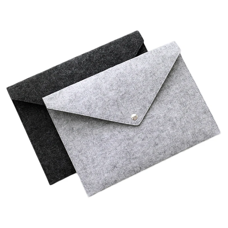 

1pcs A4 Big Capacity Document Bag Women Men Simple Solid Business Briefcase File Folders Chemical Felt Filing Storage Bag Gifts