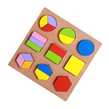 

Geometry Puzzles 1 Set Wooden Geometry Shape Insets Geometric Shape Cognitive Board Puzzle Toys Pairing Board