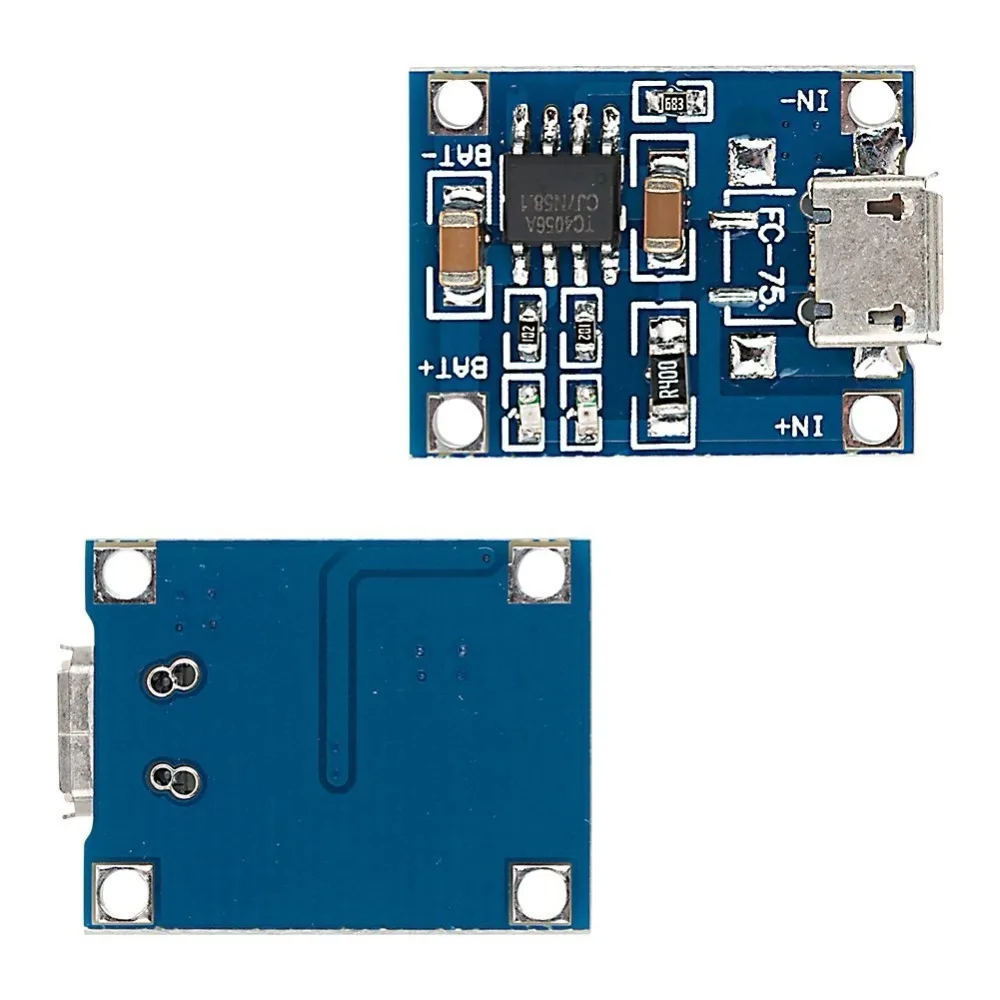 Зарядная плата Tp4056 5 в 1 а Micro Usb 18650 для литиевых батарей модуль зарядного