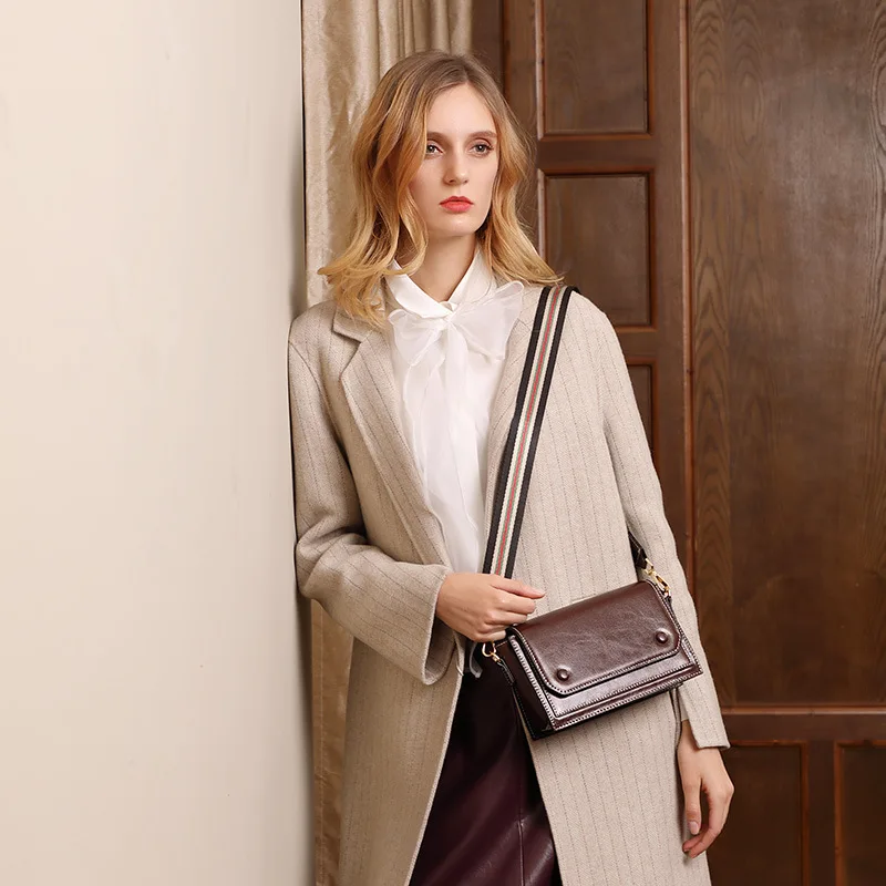 

Flap Elegant Vintage Women Messenger Shoulder Female Tote Bag Ladies Genuine Leather Bags for 2019 Women Handbags & Crossbody