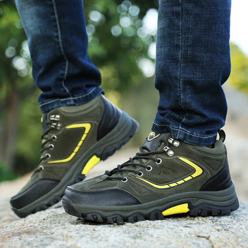 Autumn&winter Non slip Hiking Shoes Men Sneakers Waterproof Shock