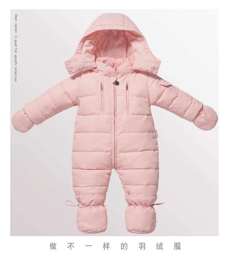 Baby Snowsuit Jacket Duck Down Coat Large Fur Collar Baby Accessories