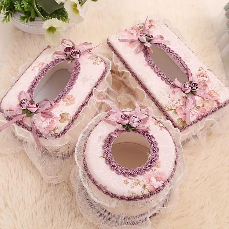 

Simple European style garden fog paper tissue box paper box