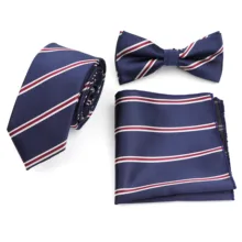 Мужской полиэстер дизайнер Тощий Плед полосатый карман квадратный носовой платок бабочка галстук комплект галстуков много