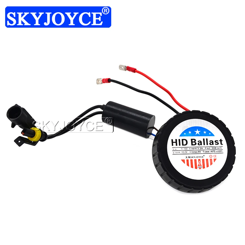 SKYJOYCE 2018 New AC 12V 35W HID Xenon Ballast Mini All In One Car Headlight Round HID Ballast For H1 H7 H11 35W Xenon HID Kit (19)