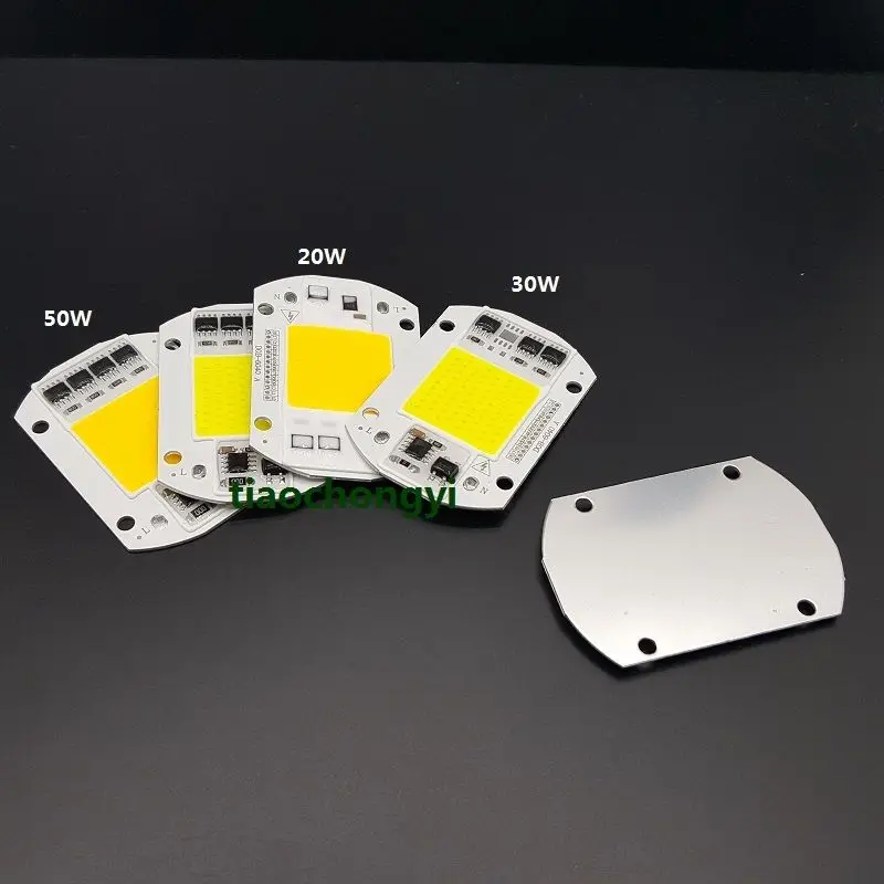 

5pcs 20W 30W 50W white wram white LED Floodlight COB Chip 220V Input Integrated Smart IC Driver NEW