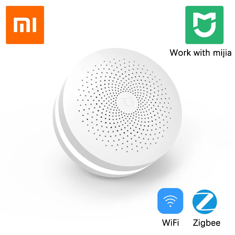 Xiaomi Mijia Multifunctional Gateway 2 Xiaomi Smart Home Zigbee WiFi Smart Devices Mi Home App Remote Control RGB Night Light