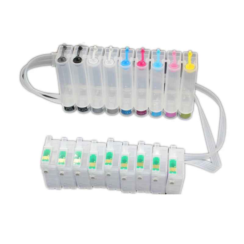 Пустой T157 T1571 - T1579 CISS совместим с для принтера Epson Stylus Photo R3000 система СНПЧ чипом ARC |