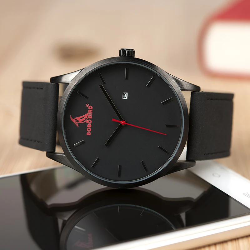 BOBO BIRD WG15 Retro Round Wrist Watch Mens Watches Top Brand Luxury Watches With Calendar Display In Gift Box